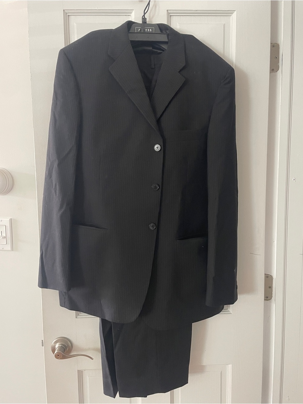 Liz Claiborne Men's Black Pinstripe Suit Set